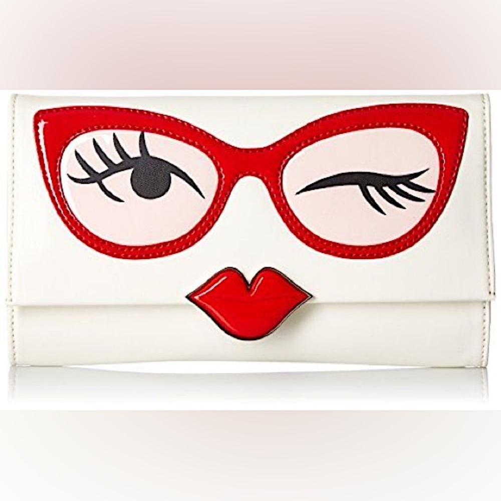 Kate Spade Rose Colored Glasses Frames Clutch Bag